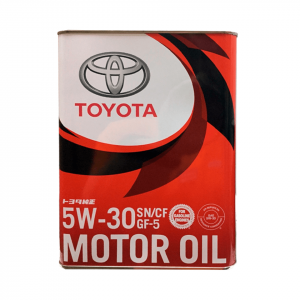 TOYOTA MOTOR OIL SN/CF 5W-30 – 4 LTR FULL SYNTHETIC