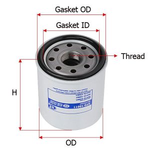 SF GENUINE SF0 10011 OIL FILTER (SPIN-ON)